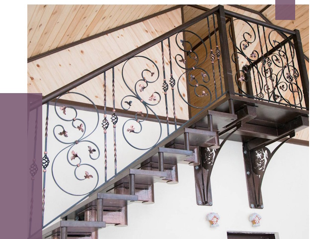 Кованые лестницы в Бийске от 81019 руб. под ключ