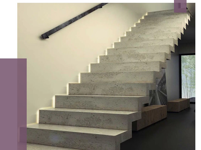 Облицовка бетонных лестниц в Бийске от 4674 руб/м2 