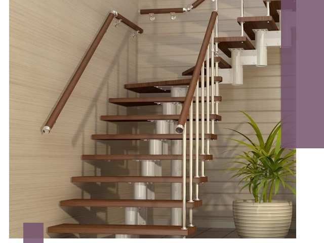 Изготовление модульных лестниц под ключ в Бийске