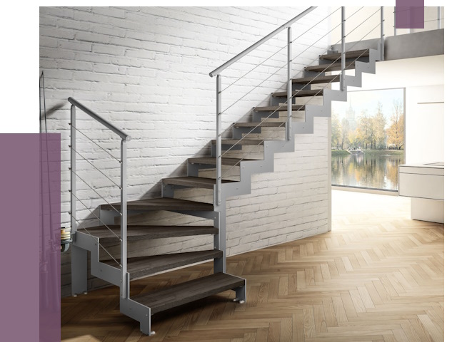 Г-образные лестницы под ключ в Бийске от 37653 руб. | ПРОЛЁТ-Бск