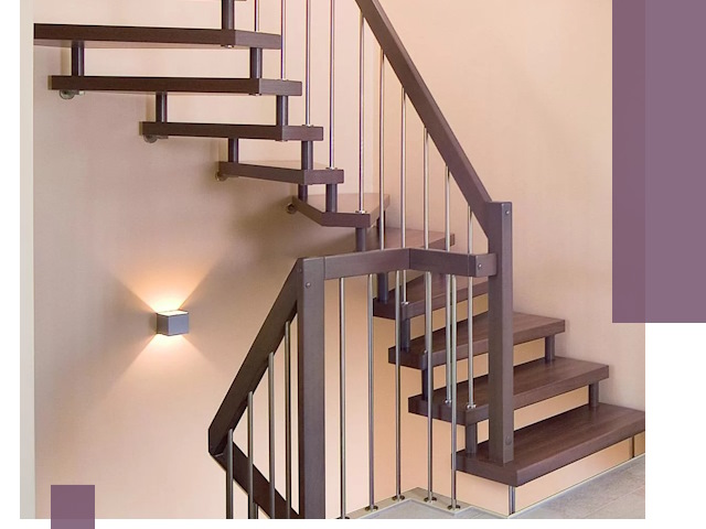 Изготовление лестниц на больцах в Бийске под ключ