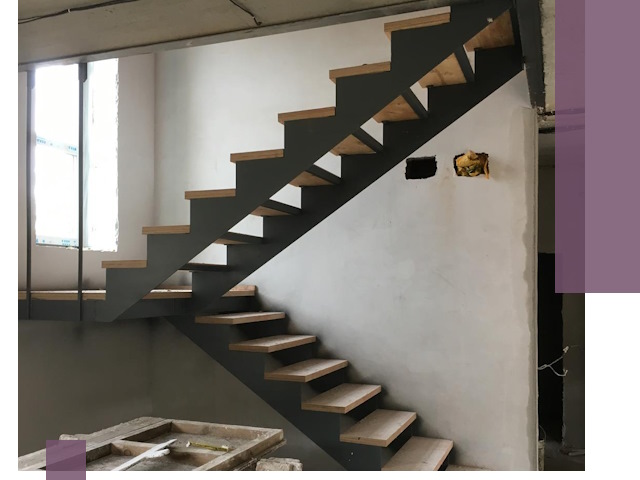 Изготовление лестниц на металлокаркасе в Бийске от производителя