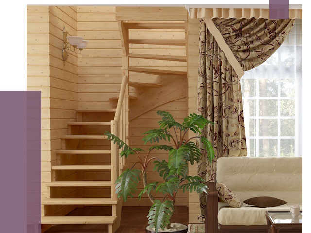 Лестницы для дачи в Бийске от 77123 руб.  | ПРОЛЁТ-Бск