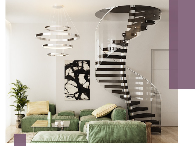 Лестницы для двухуровневой квартиры в Бийске — изготовление и монтаж