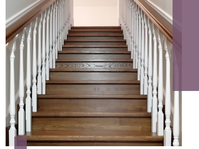 Лестницы из ясеня на заказ в Бийске — изготовление и монтаж