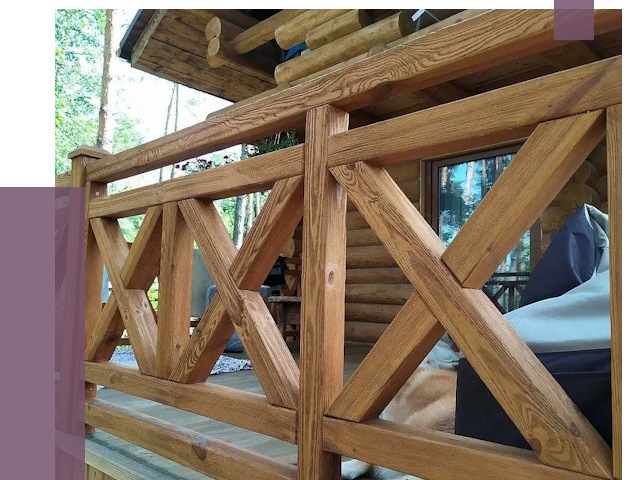 Деревянные перила под ключ в Бийске от 7790 руб. 