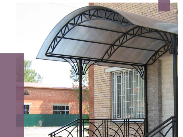 Металлические навесы и козырьки в Бийске от 12984 руб.