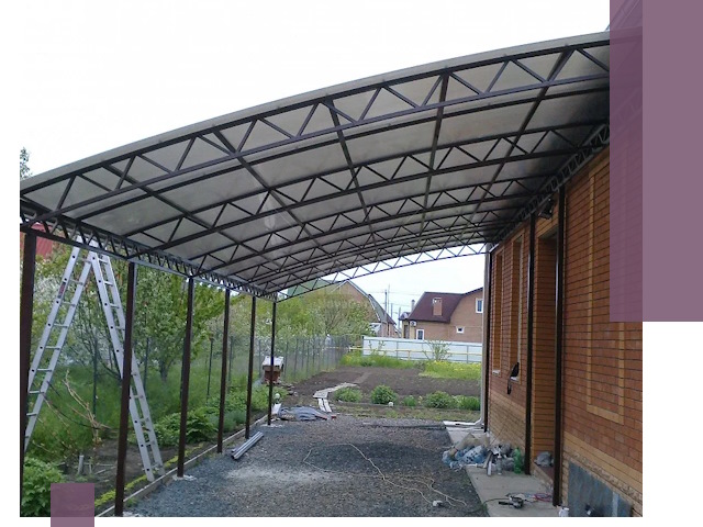 Профессиональный монтаж навесов под ключ в Бийске