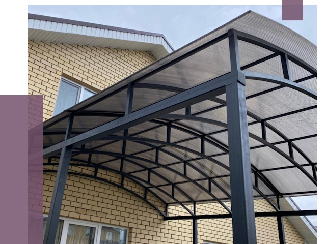 Монтаж козырьков в Бийске от 11685 руб. | ПРОЛЁТ-Бск