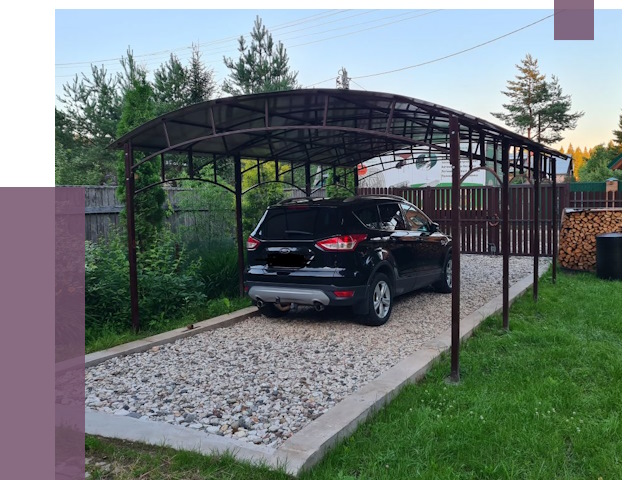 Навесы для автомобиля в Бийске от 13347 руб.  | ПРОЛЁТ-Бск