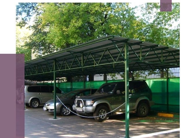 Навесы для парковки в Бийске от 81538 руб. заказать | ПРОЛЁТ-Бск