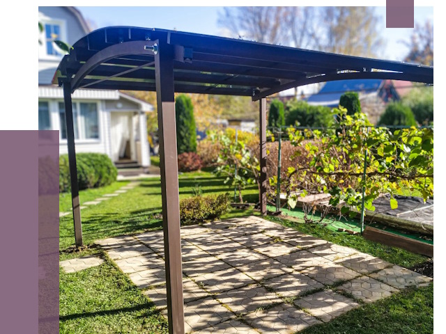 Навесы для дачи в Бийске от 12932 руб. под ключ — ПРОЛЁТ-Бск