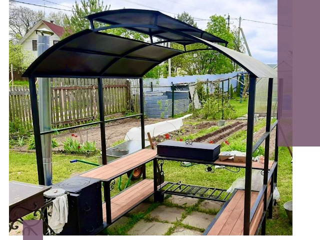 Навесы для барбекю в Бийске: изготовление, монтаж и демонтаж