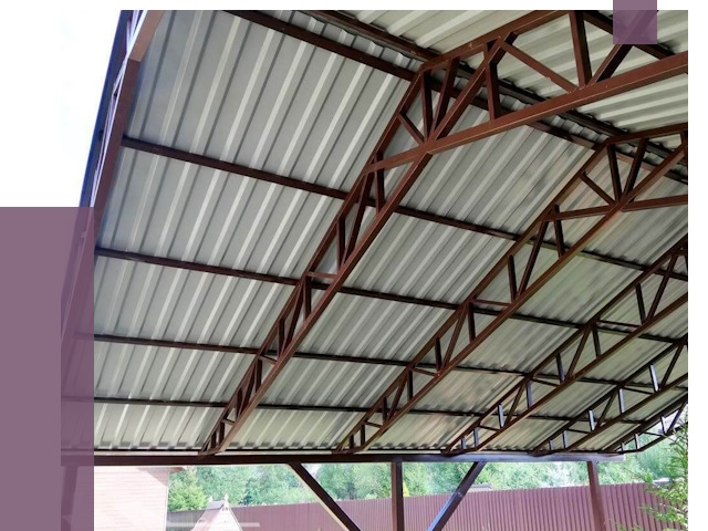 Навесы из профнастила в Бийске от 7479 руб. | ПРОЛЁТ-Бск