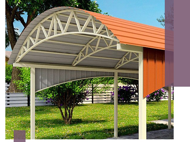 Навесы из профнастила под ключ в Бийске — установка и монтаж