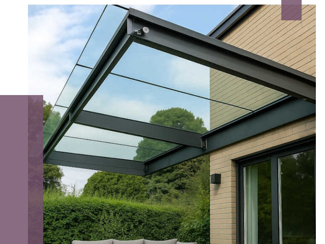 Стеклянные навесы и козырьки в Бийске от 12464 руб.