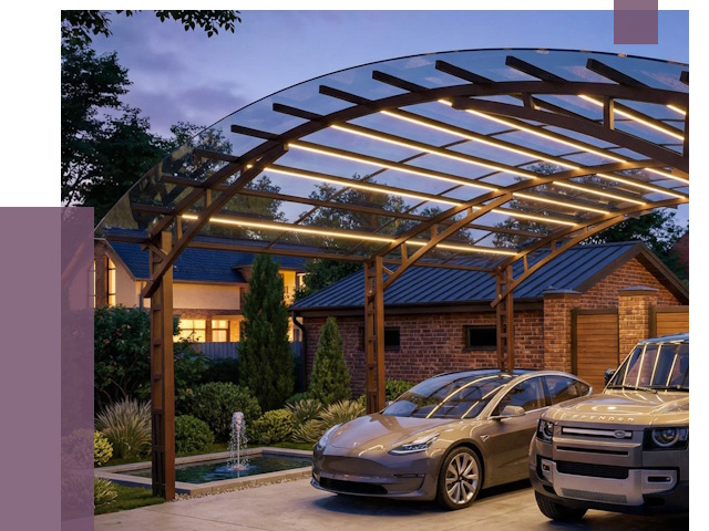 Металлические навесы в Бийске от 12880 руб. под ключ — ПРОЛЁТ-Бск