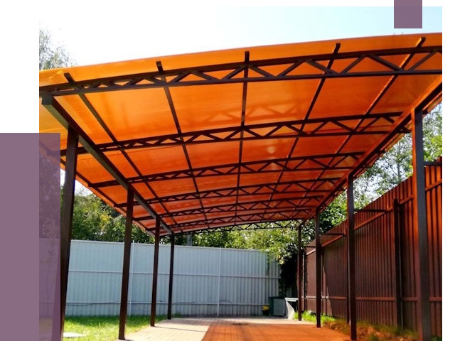 Односкатные навесы под ключ в Бийске от 13347 руб. 