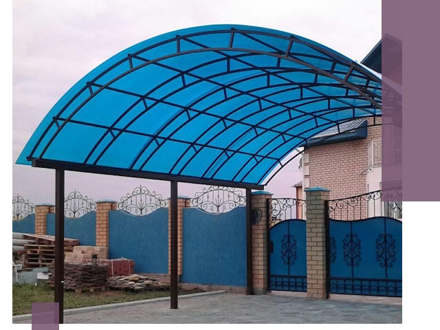 Арочные навесы под ключ в Бийске — изготовление и монтаж