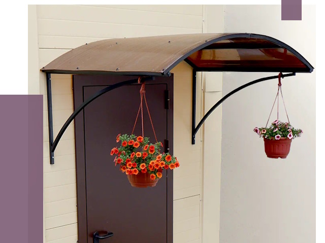 Козырьки над входом в Бийске от 15061 руб.  | ПРОЛЁТ-Бск