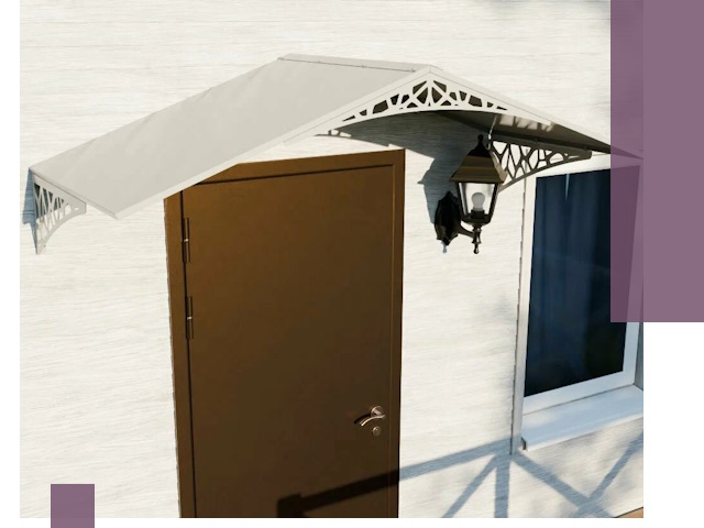 Металлические козырьки на входы и террасы в Бийске