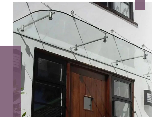 Стеклянные козырьки в Бийске от 19216 руб. | ПРОЛЁТ-Бск