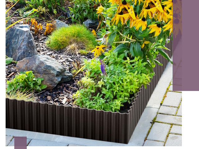 Металлические бордюры для клумб в Бийске — производство и монтаж