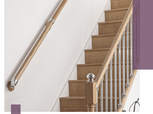 Пристенные поручни из стали и нержавейки под монтаж в Бийске